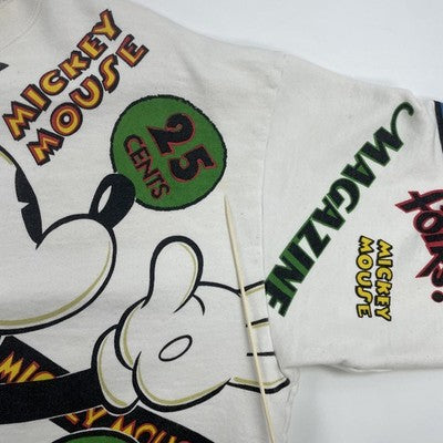 Vintage Mickey Mouse Disney Crewneck Sweatshirt Size Large All Over Print 90s