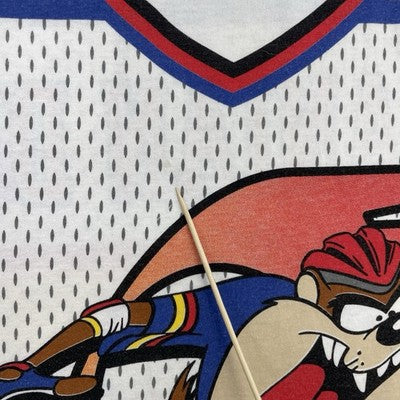 Vintage Taz Rollerblading Jersey T-Shirt Size XL Warner Bros 1996 90s