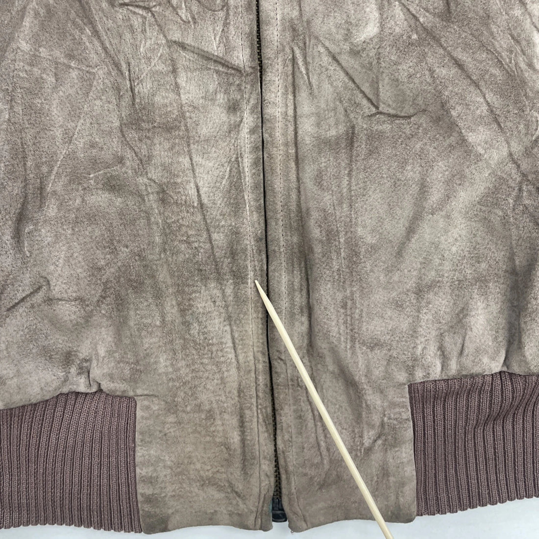 Vintage Abercrombie & Fitch Leather Suede Bomber Jacket Size Large Brown