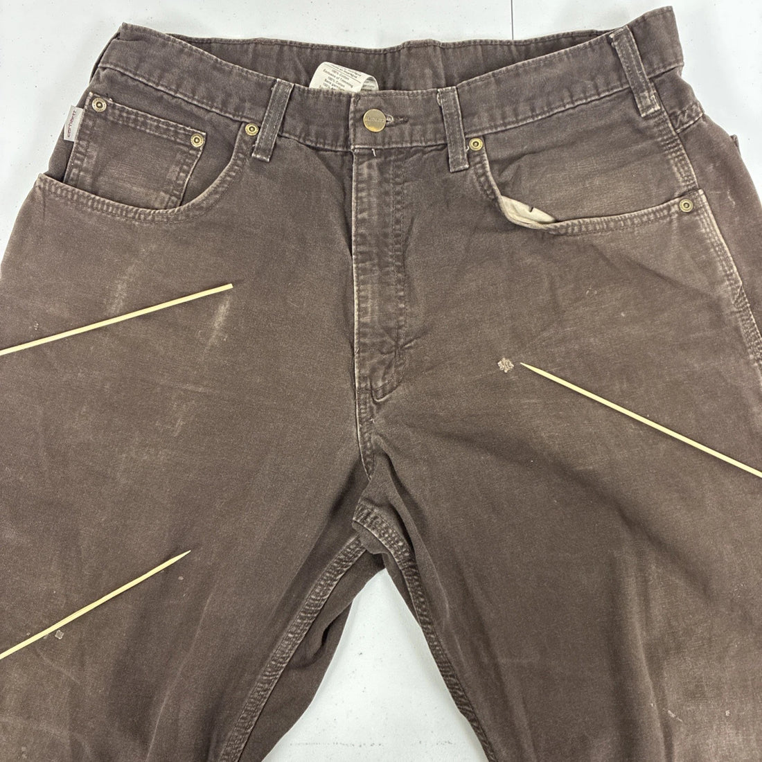 Carhartt Carpenter Work Pants Size 36 X 32 Brown