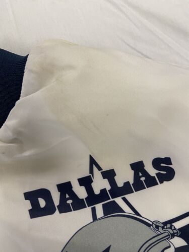 Vintage Dallas Cowboys Fanimation Chalk Line Bomber Jacket Size XL NFL