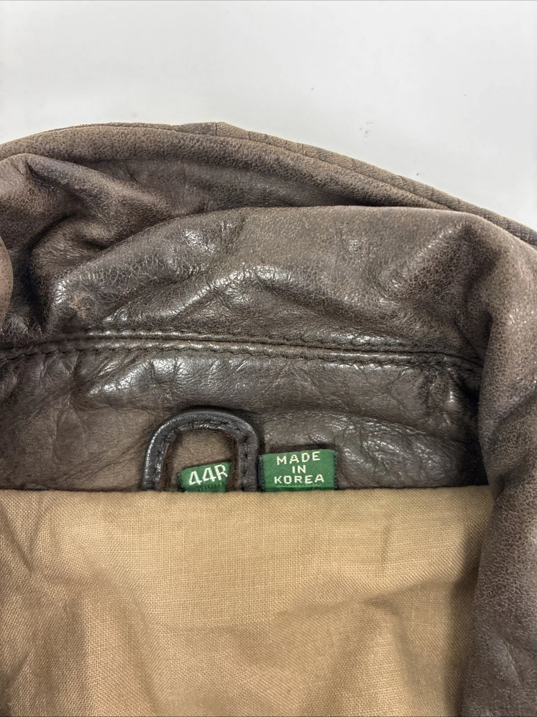 Vintage Hunt Club Leather Bomber Jacket Size 44