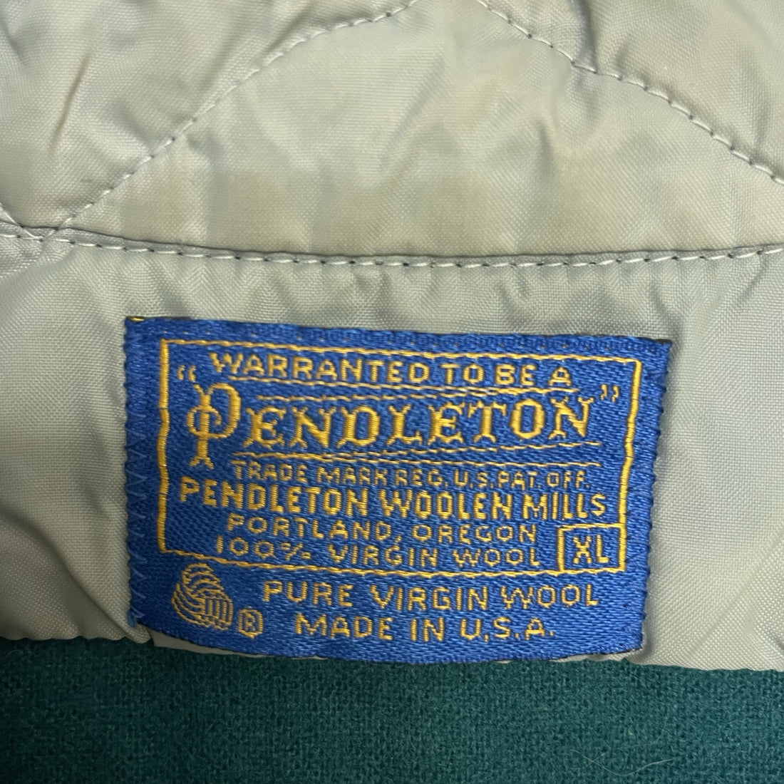 Vintage Pendleton Trail Wool Button Up Shirt Size XL Teal