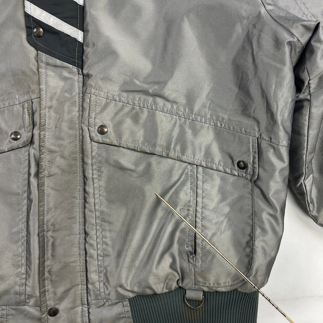 Vintage Ski-Doo Snowmobile Racing Jacket Size 42 Gray Insulated