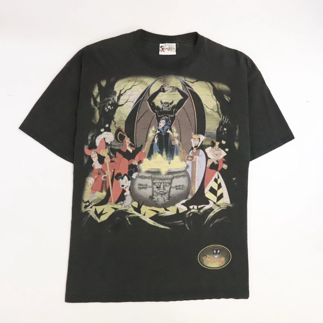 Vintage Disney Villains T-Shirt XL Maleficent Hook Evil Queen Chernabog Jafar