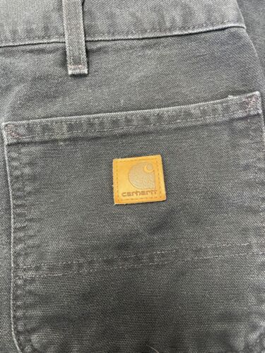 Vintage Carhartt Men's Washed Duck Work Dungaree Pant Size 36 X 30 Blue