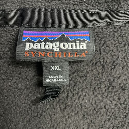 Patagonia Synchilla Fleece Vest Jacket Size 2XL Black