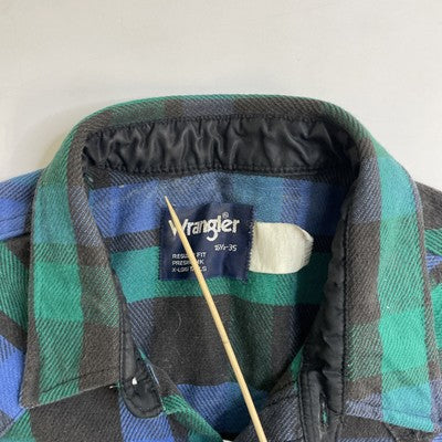 Vintage Wrangler Western Pearl Snap Shirt Size 16 1/2-35 Plaid