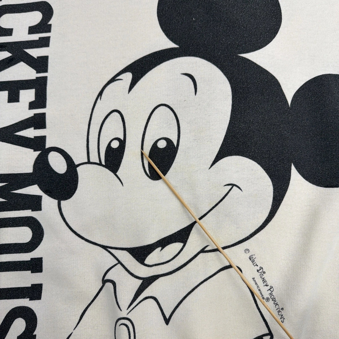 Vintage Mickey Mouse Disney Sweatshirt Size Large Double Sided 90s