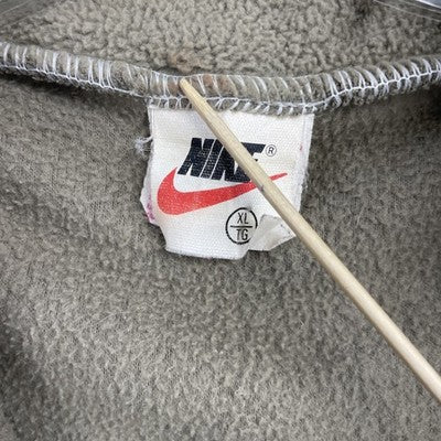 Vintage Nike Pullover 1/4 Zip Fleece Jacket Size XL 90s Sage Taupe