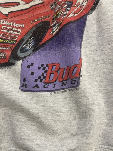 Vintage Ken Schrader Bud Racing Sweatshirt Crewneck Size XL 1995 90s