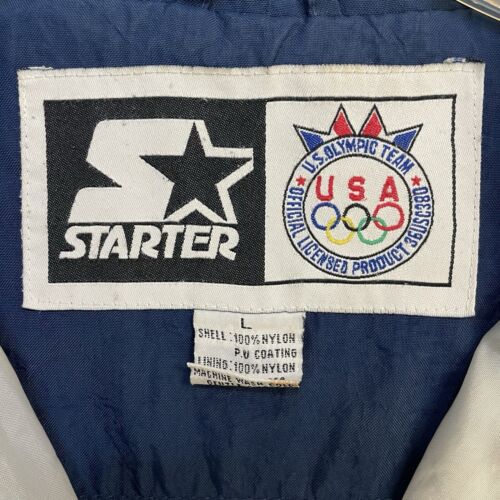 Vintage USA Olympics Eagle Starter Windbreaker Light Jacket Size Large 90s