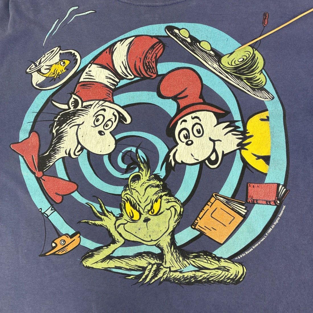 Vintage Dr. Seuss Cat In The Hat Grinch Sam I Am T-Shirt Size XL 90s