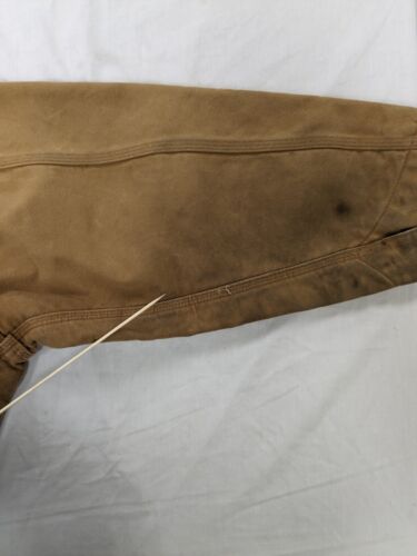 Vintage Carhartt Canvas Detroit Work Jacket Size 54 Brown Blanket Lined