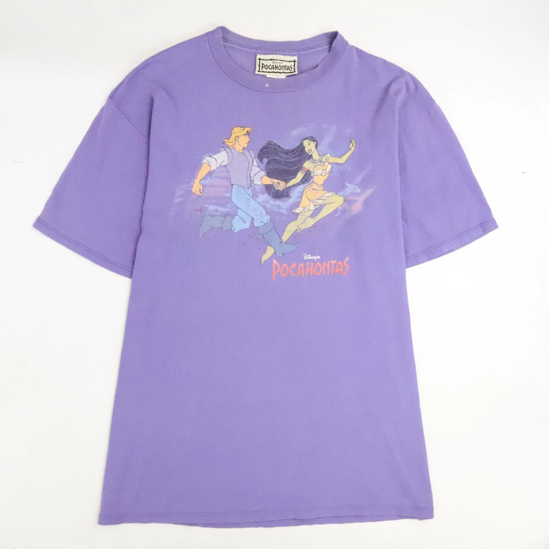 Vintage Pocahontas Disney T-Shirt Size L/XL Purple 90s