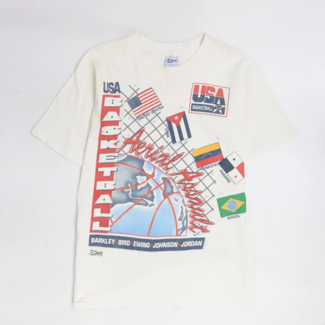 Vintage USA Basketball Aerial Assault Olympics T-Shirt Large Dream Team 90s