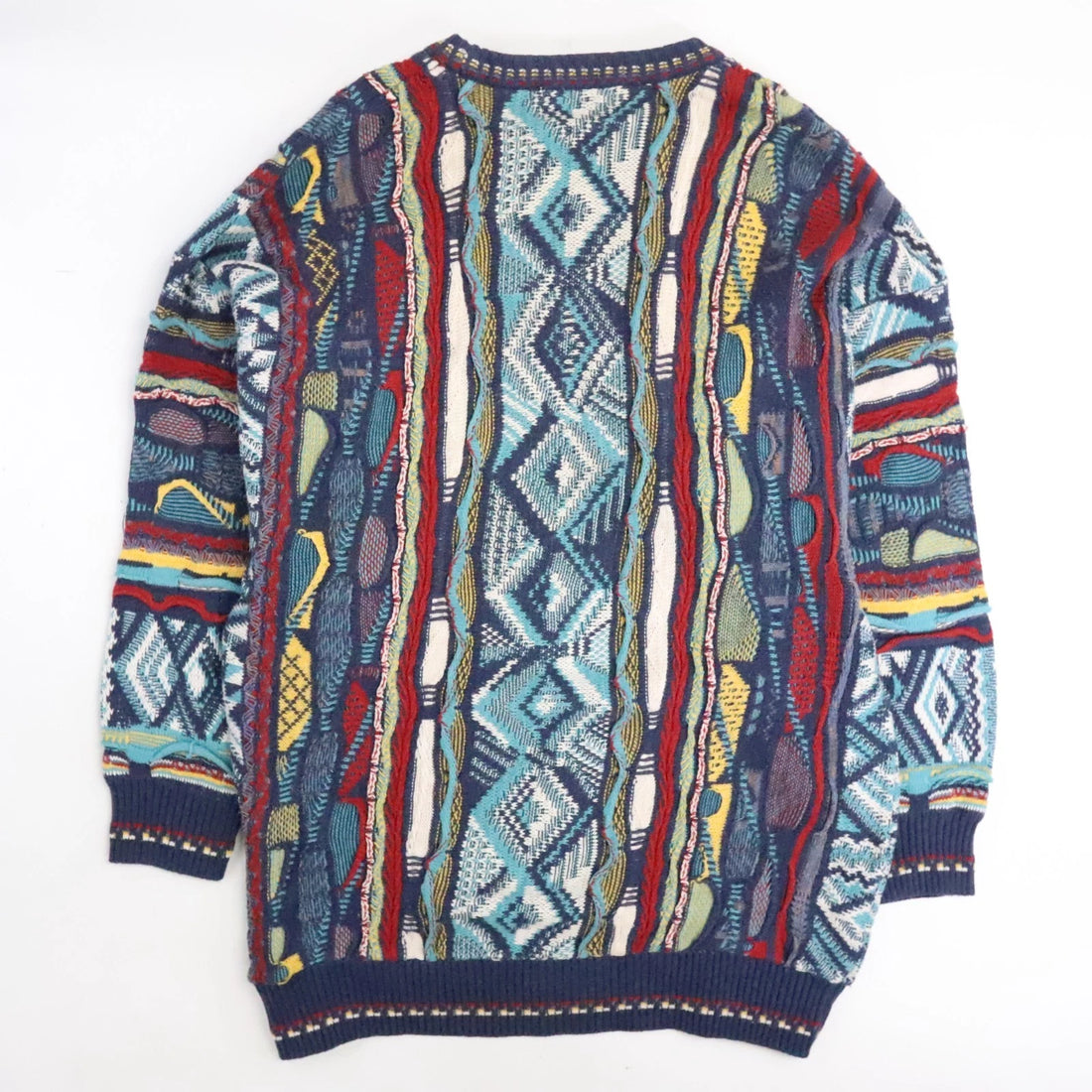 Vintage Idea Uomo 3D Knit Crewneck Sweater Size XL Coogi Style