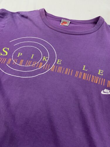 Vintage Nike Spike Lee T-Shirt Size Medium Purple 80s 90s