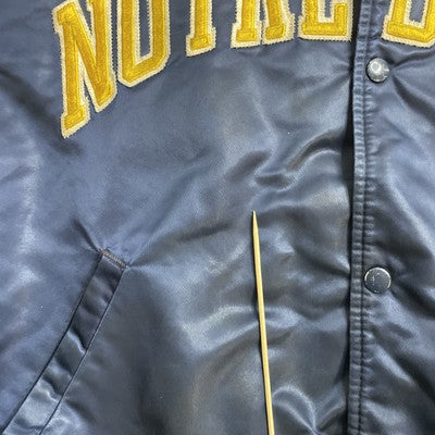 Vintage Notre Dame Fighting Irish Starter Satin Jacket Size XL NCAA