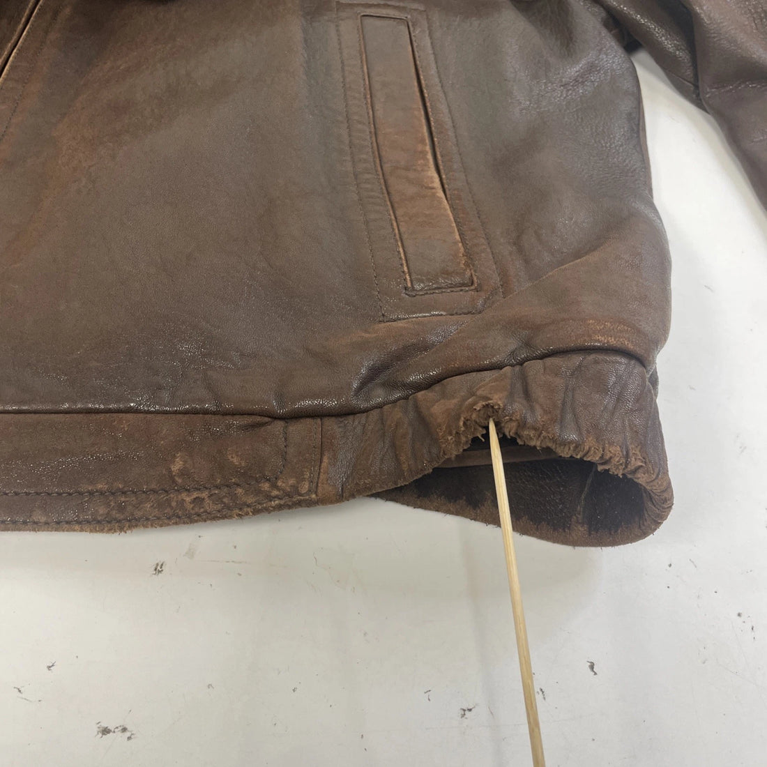 Bernardo Leather Bomber Jacket Size XL Brown