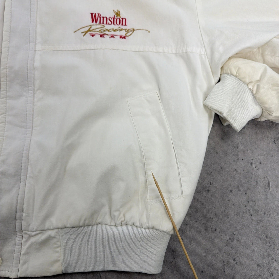 Vintage Winston Racing Team Bomber Jacket Size Medium