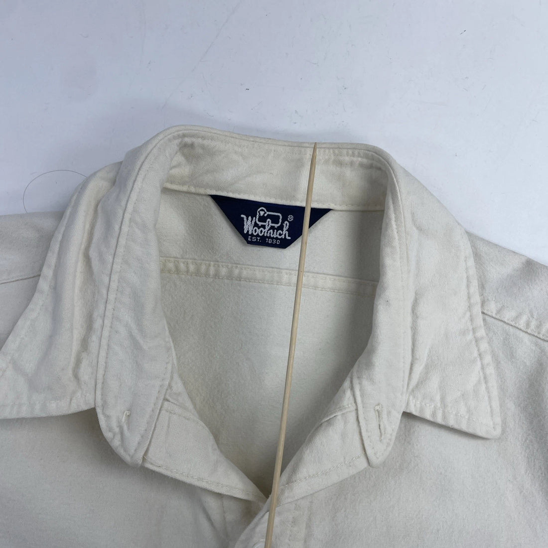 Vintage Woolrich Button Up Shirt Size Large White