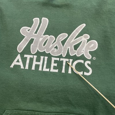 Vintage Huskie Athletics Russell Athletic Sweatshirt Hoodie Size Medium 90s
