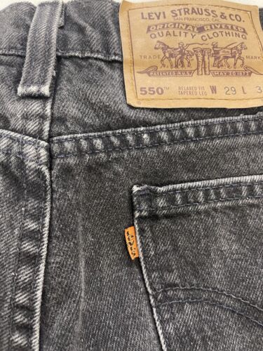 Vintage Levi Strauss & Co 550 Denim Jeans Pants Size 29 X 32 Black 40550-4159