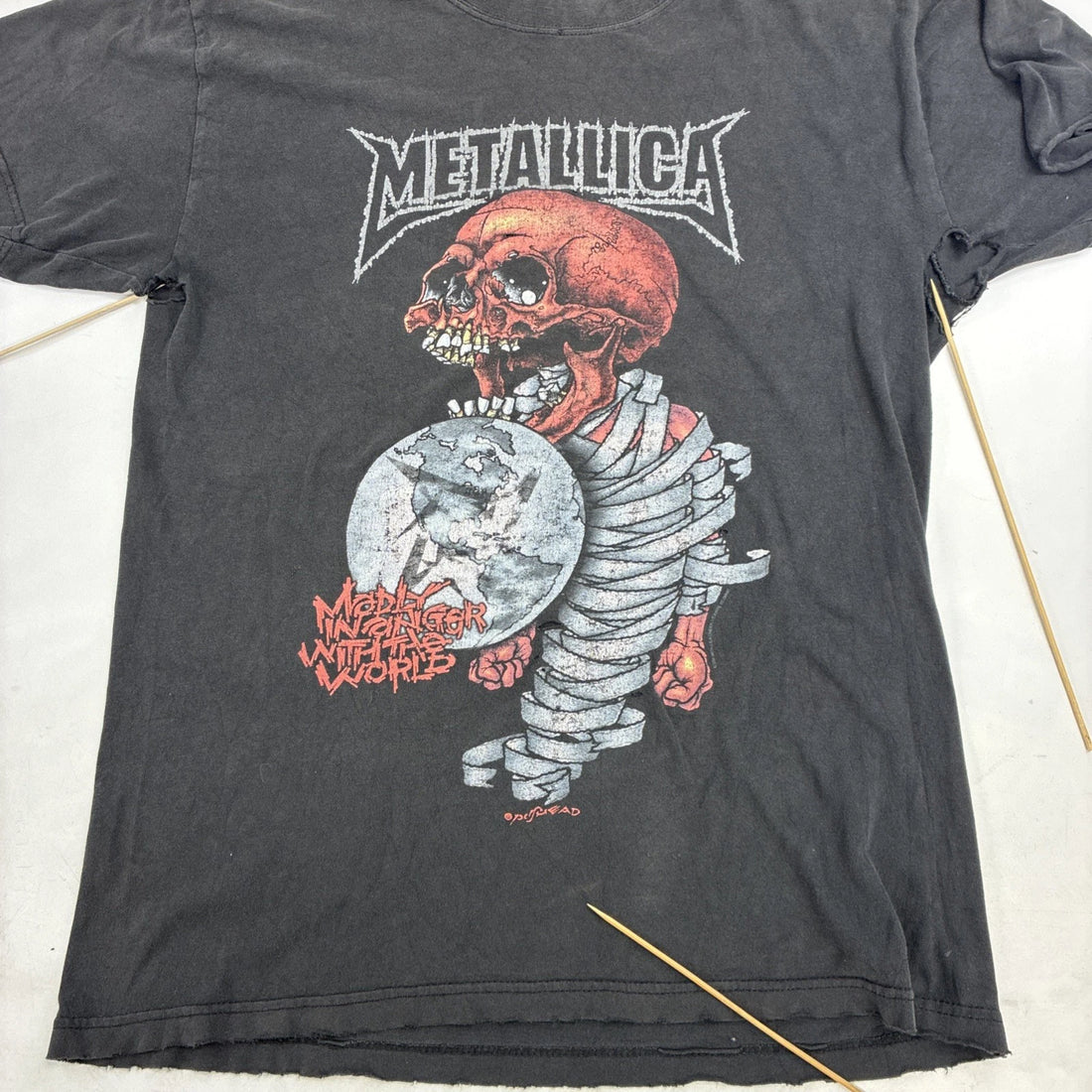 Vintage Metallica Madly In Anger Pushead 2004 T-Shirt Large Thrashed Distressed