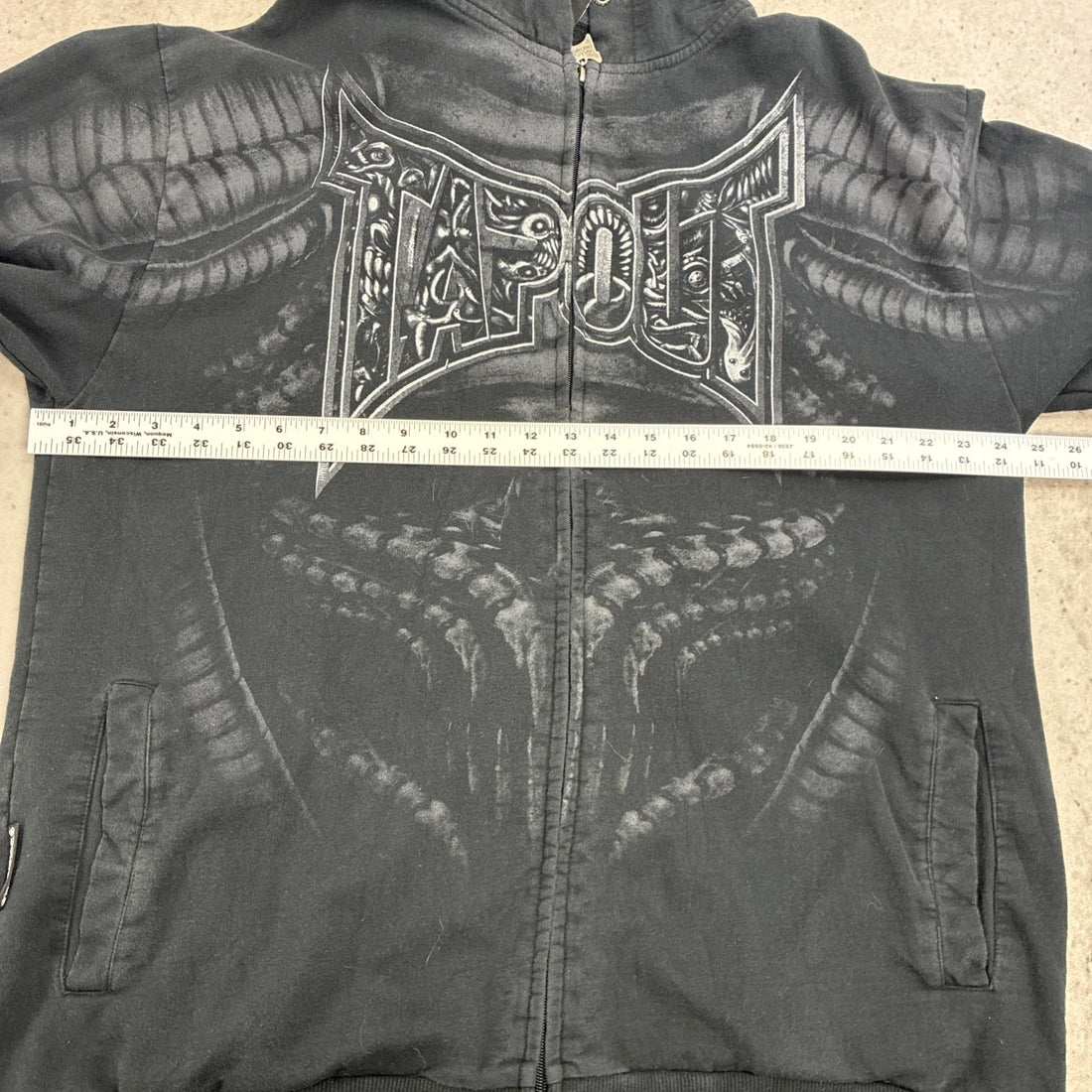 Tapout Full Zip Sweatshirt Hoodie Size XL Y2K