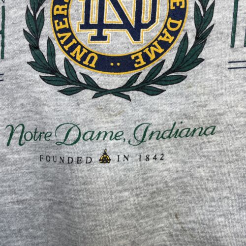 Vintage Notre Dame Fighting Crew Crewneck Sweatshirt Size XL 90s NCAA