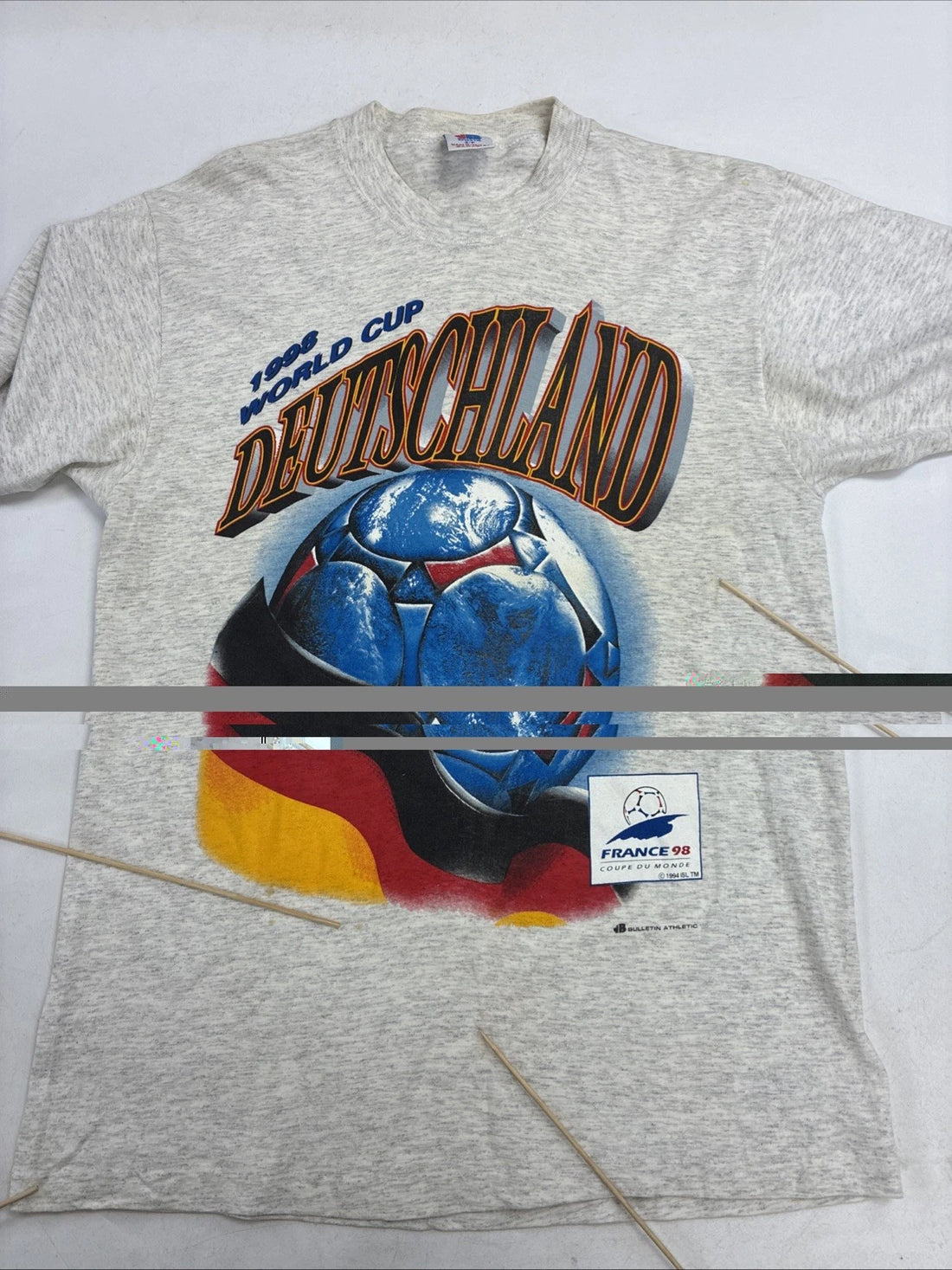 Vintage Deutschland France 1998 World Cup  T-Shirt Small FIFA