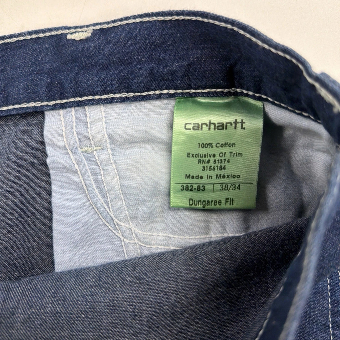 Vintag Carhartt Carpenter Denim Jeans Work Pants Size 38 X 34 Blue