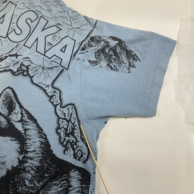 Vintage Alaskan Dog Sled T-Shirt Size XL All Over Print