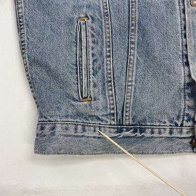 Vintage Levi Strauss & Co. Denim Trucker Jacket Size XL Plaid Lined 70518-0350