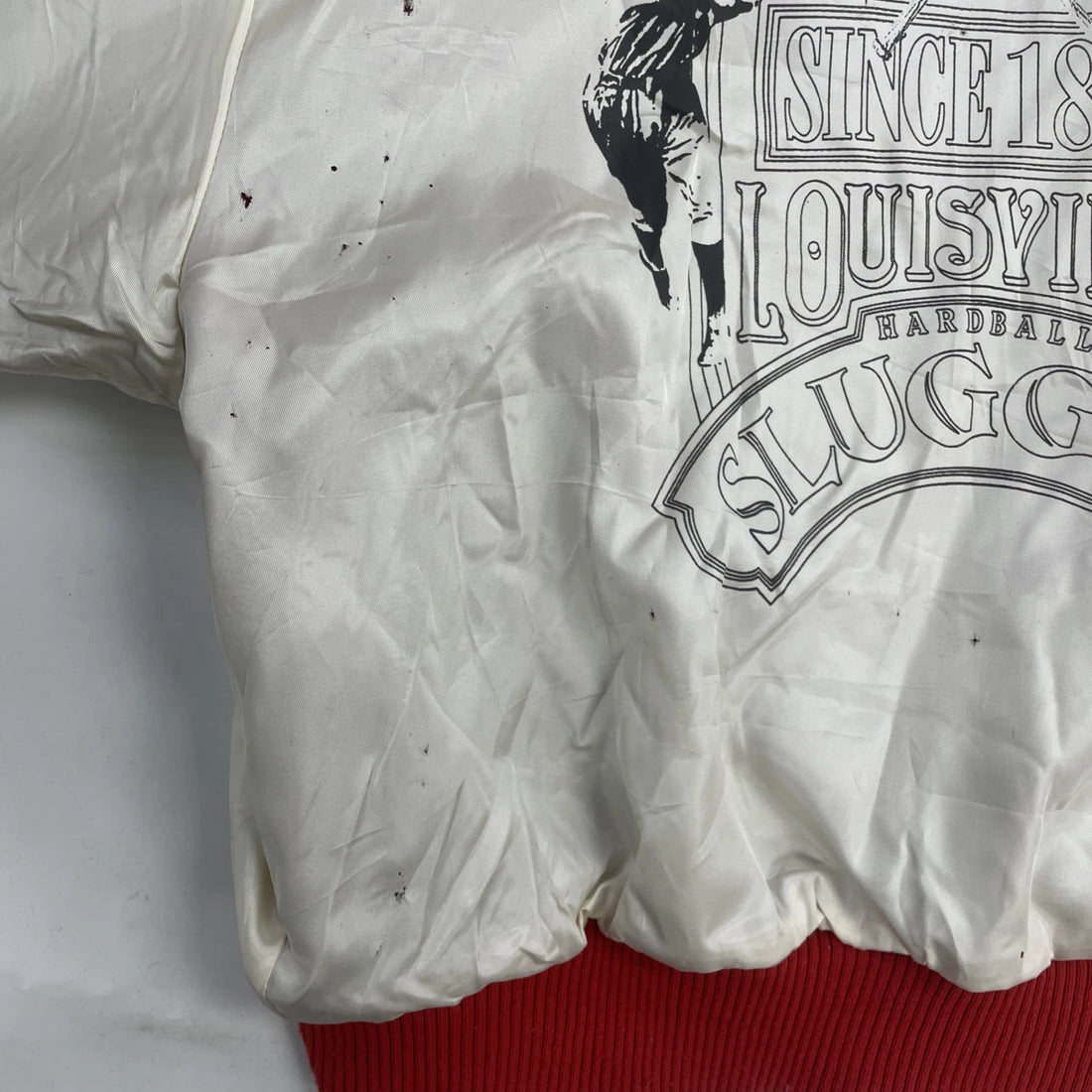 Vintage Louisville Slugger Baseball Leather Wool Varsity Jacket Size Large