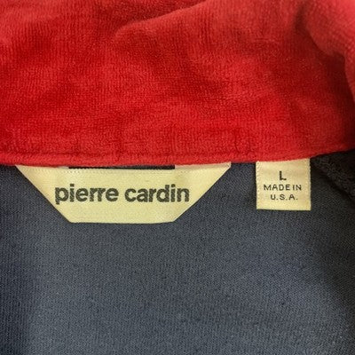 Vintage Pierre Cardin Velour Light Track Jacket Size Large Y2K