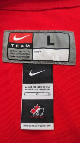 Team Canada Olympics Nike Hockey Jersey Size Large Red IIHF