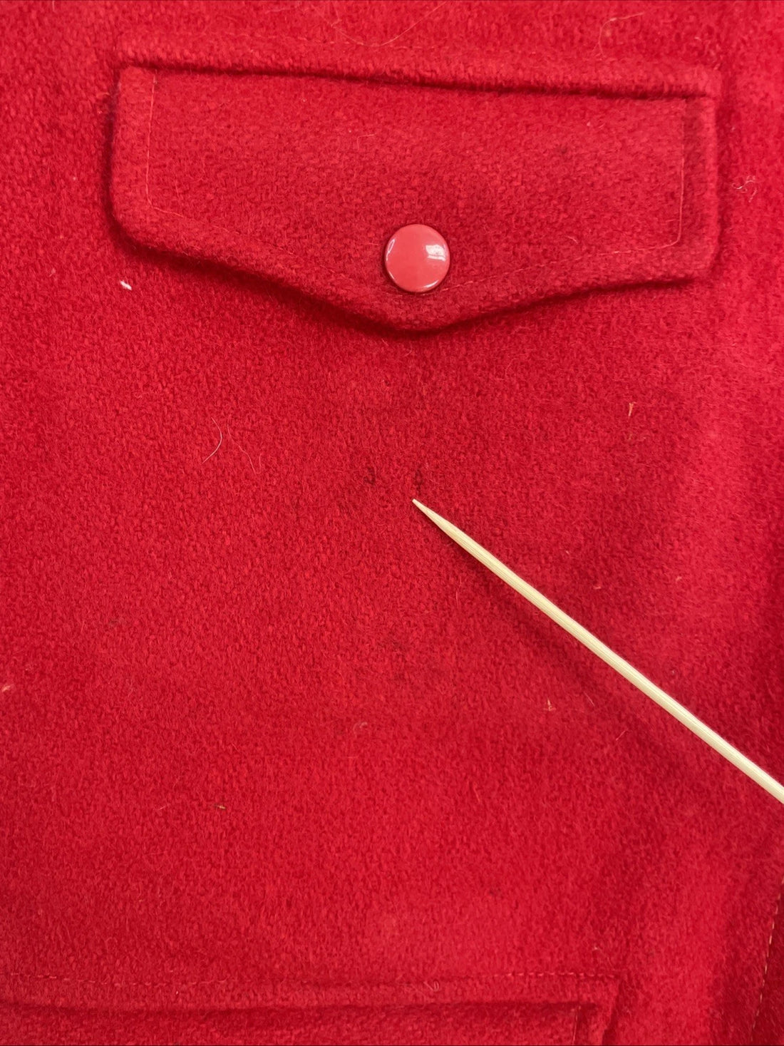 Vintage Johnson Woolen MIlls Wool Jacket Size Large Red