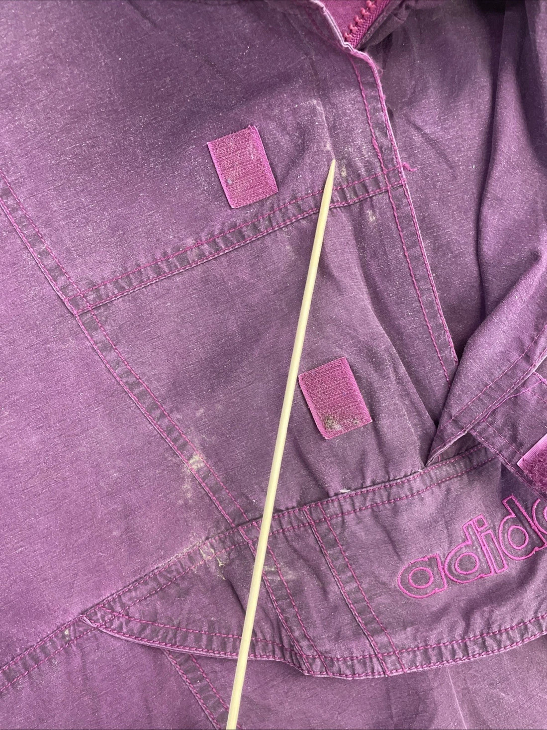 Vintage Adidas Adventure Anorak Windbreaker Light Jacket Medium Tonal Purple