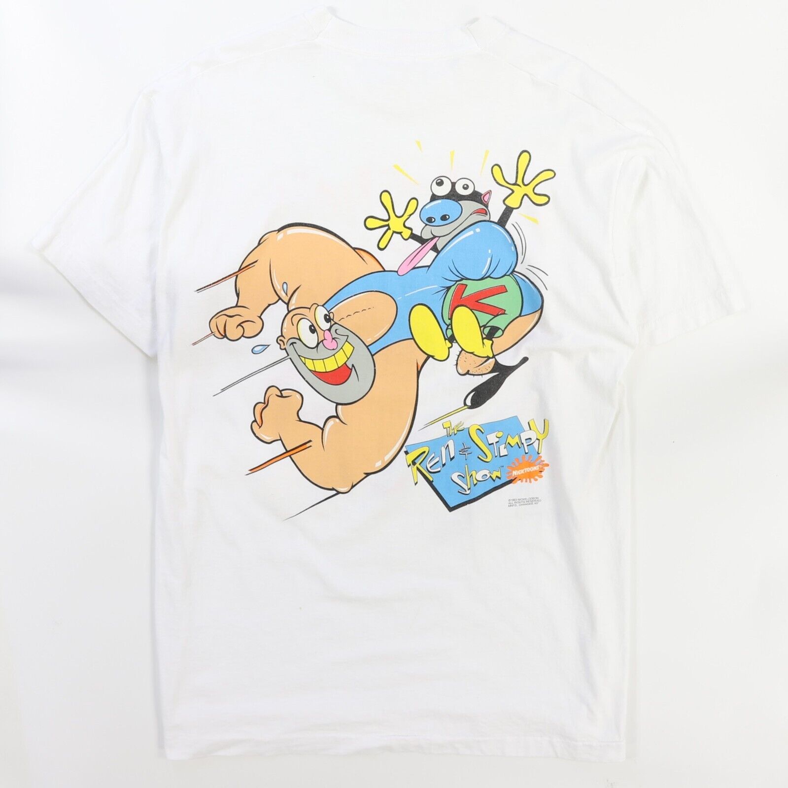 Vintage Ren Stimpy Mad Dog Hoek Killer Kadoogan Nickelodeon T