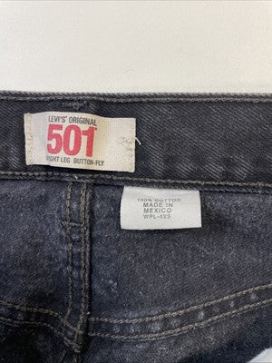 Vintage Levi Strauss & Co 501 Denim Jeans Pants Size 31 X 32 Black Button Fly