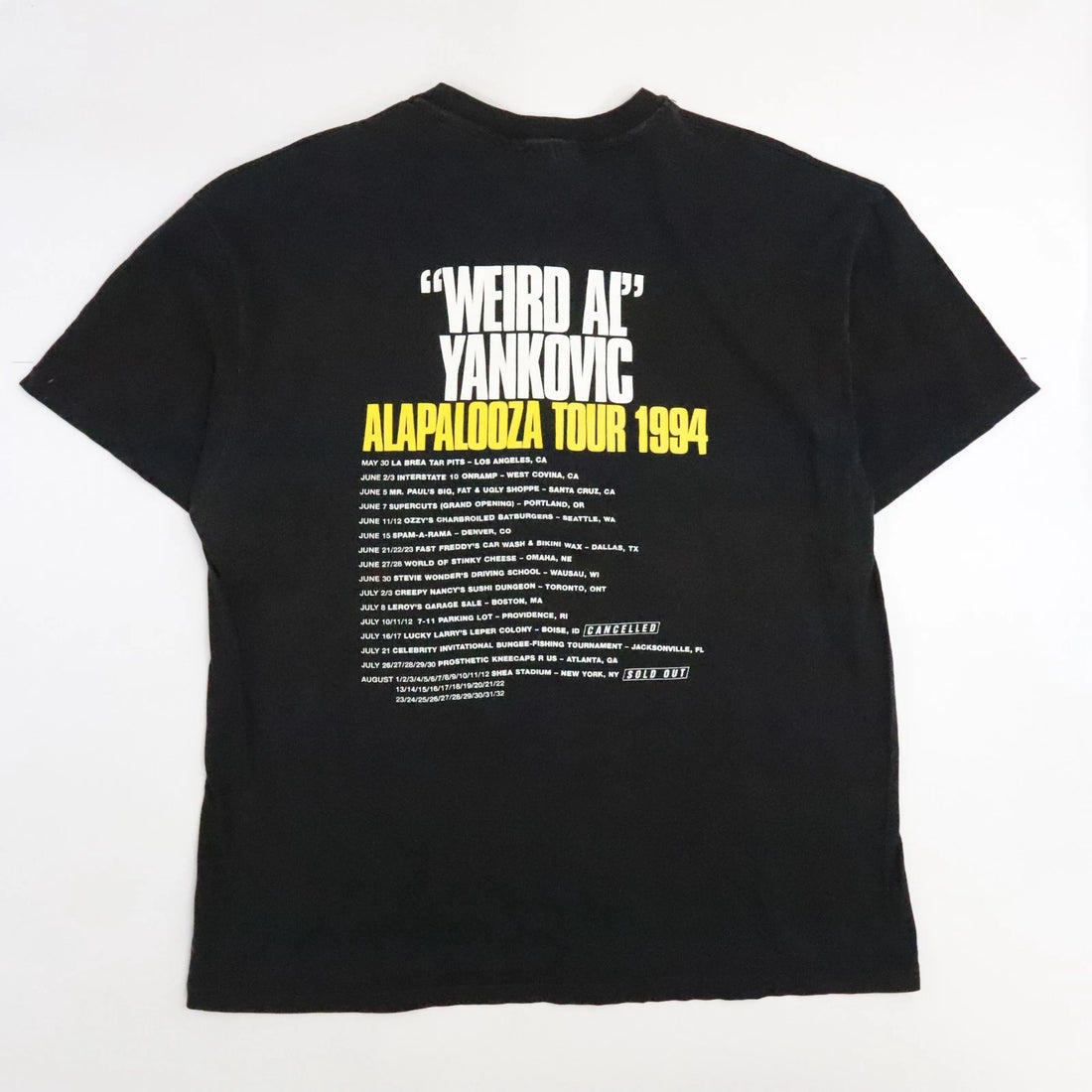 Vintage Weird Al Yankovic Alapalooza 1994 Tour T-Shirt XL Jurassic Park Parody