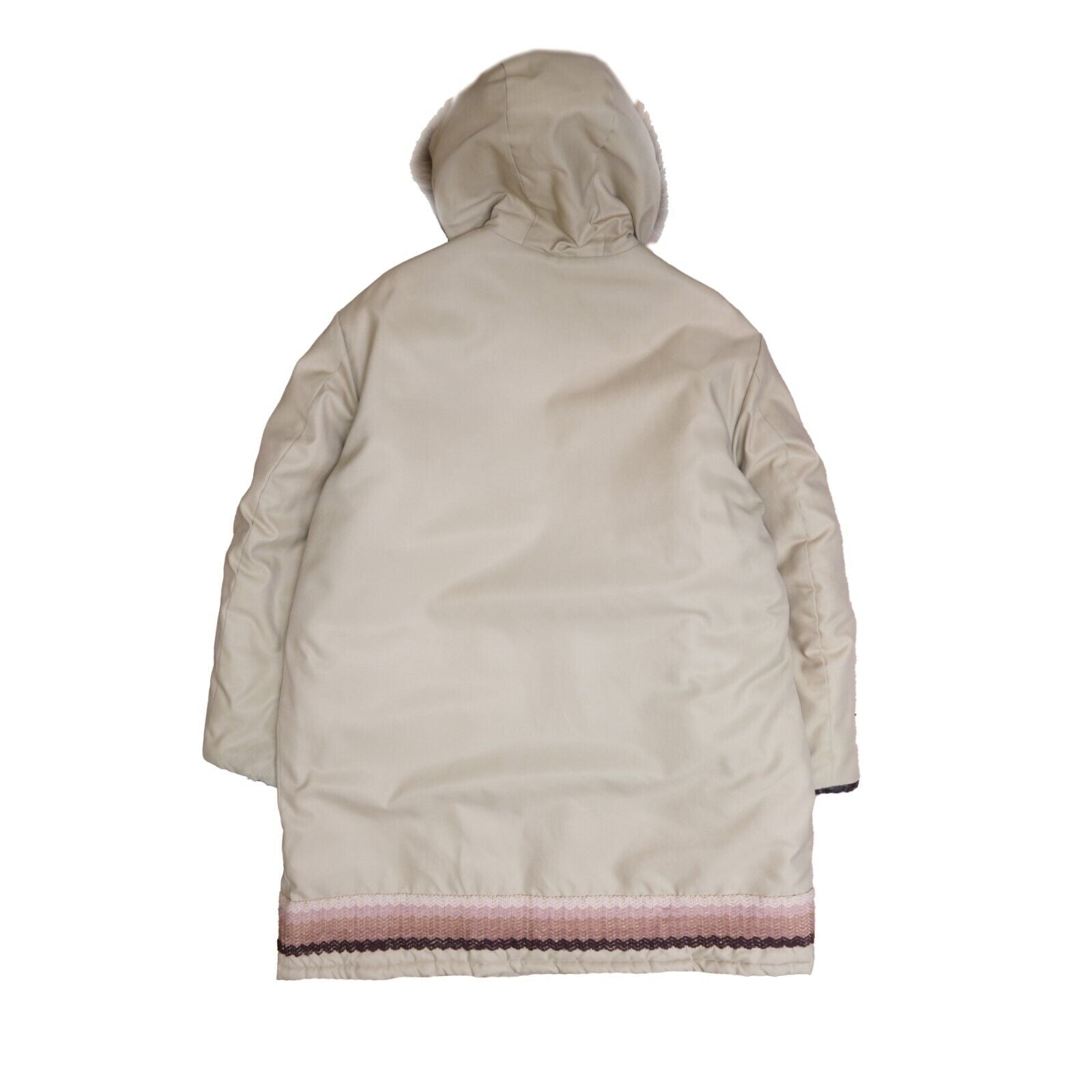 トップス vintage PILE FRILL PARKA Vintage Kelsey Trail Parka Coat Jacket Size 44 Beige