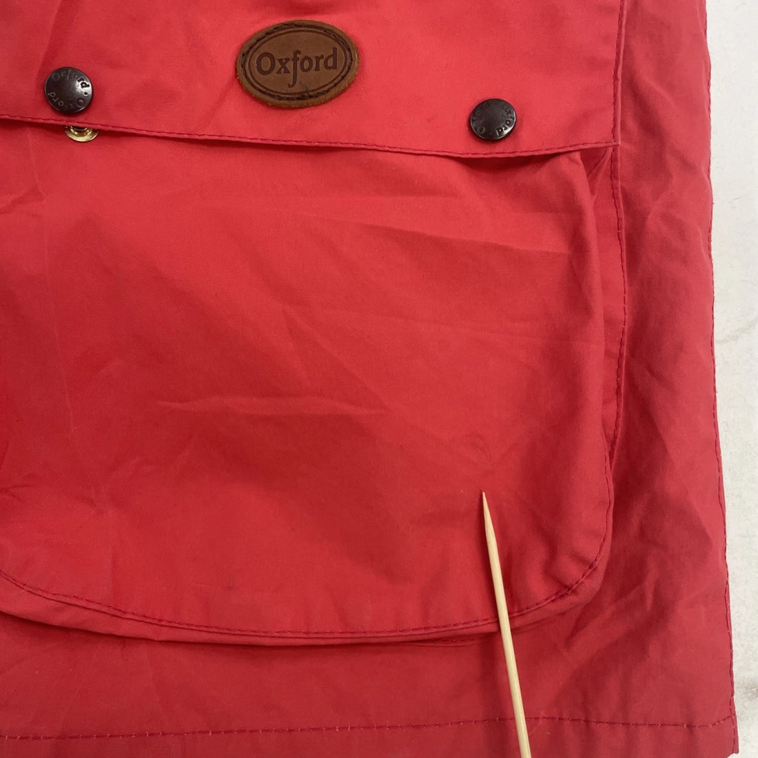 Oxford Blues Wax Field Coat Jacket Size Large Red