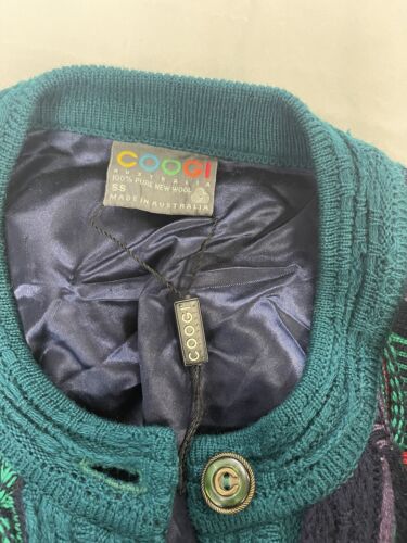 Vintage Coogi 3D Knit Sweater Jacket Size Medium