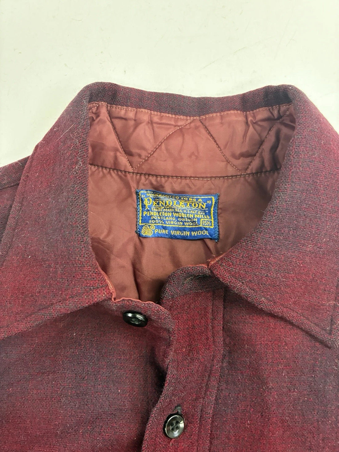 Vintage Pendleton Wool Field Button Up Shirt Size 15 1/2