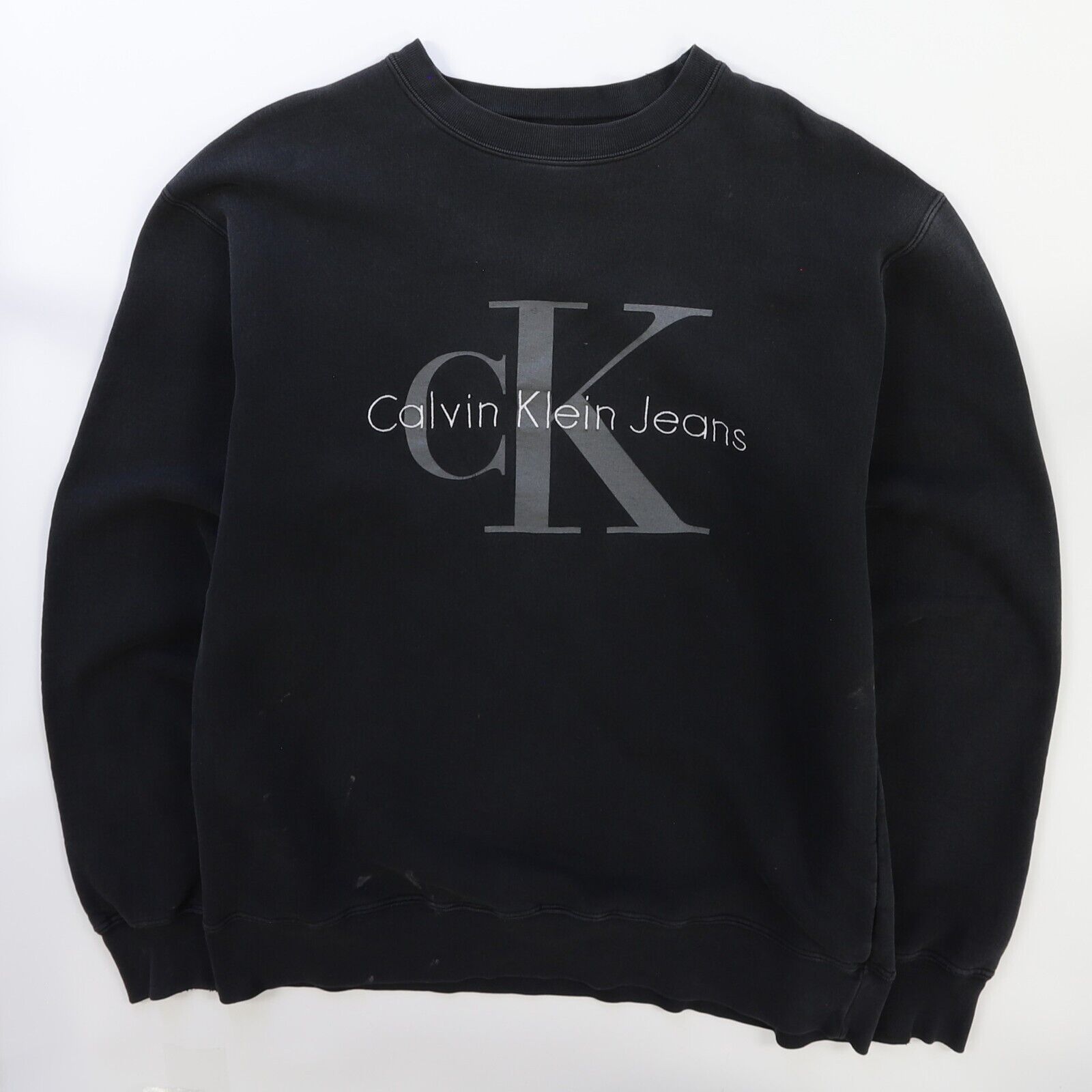 Vintage Calvin Klein Jeans Crewneck Sweatshirt Size Small Black Throwback Vault