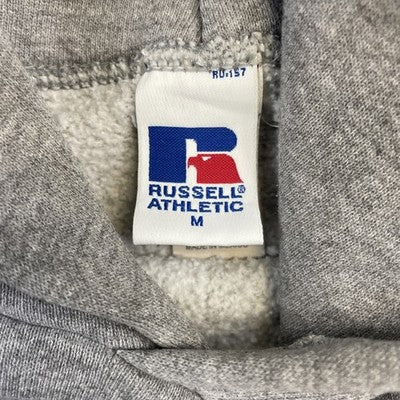 Vintage Russell Athletic Blank Sweatshirt Hoodie Size Medium Gray
