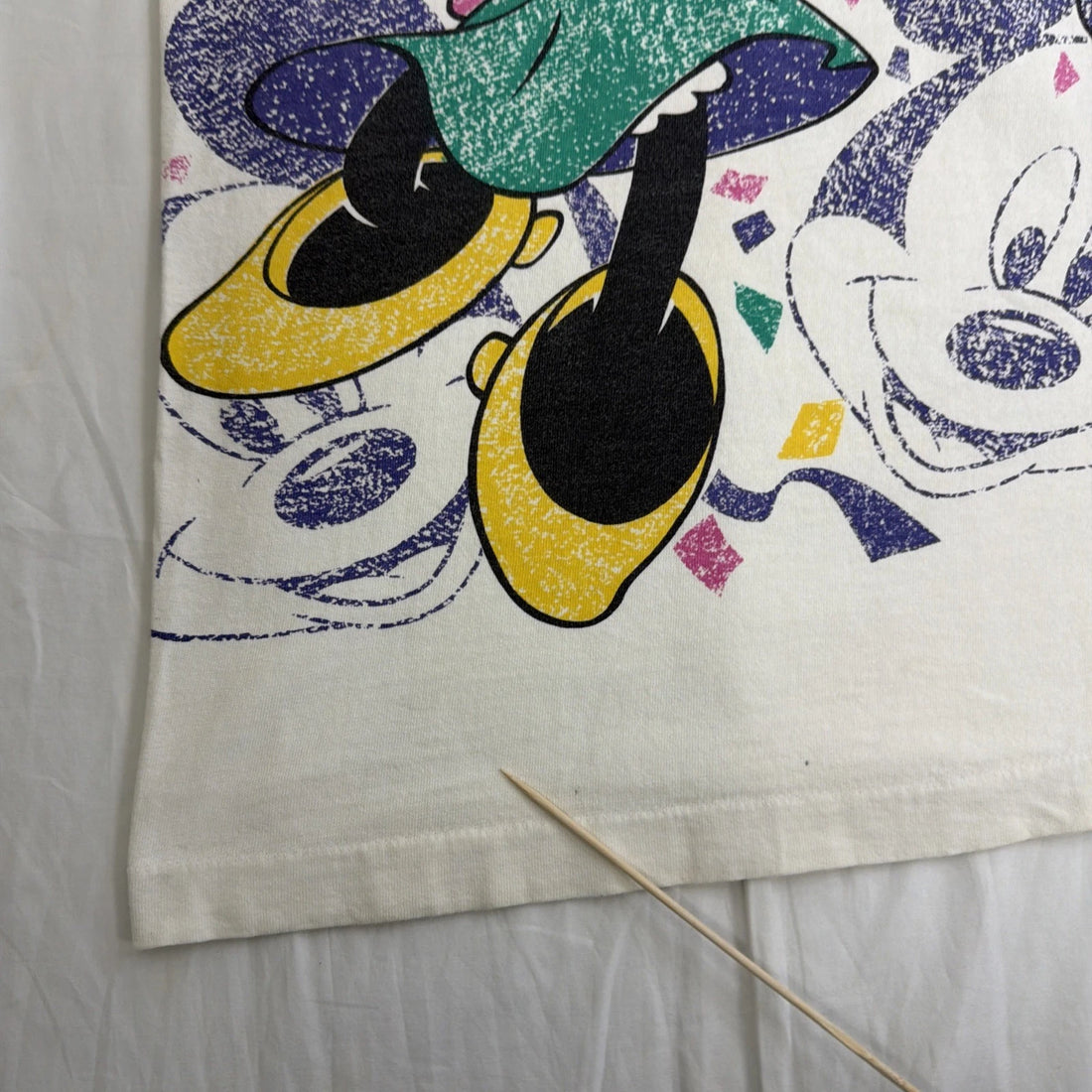 Vintage Mickey Minnie Mouse Disney T-Shirt Size XL All Over Print 90s